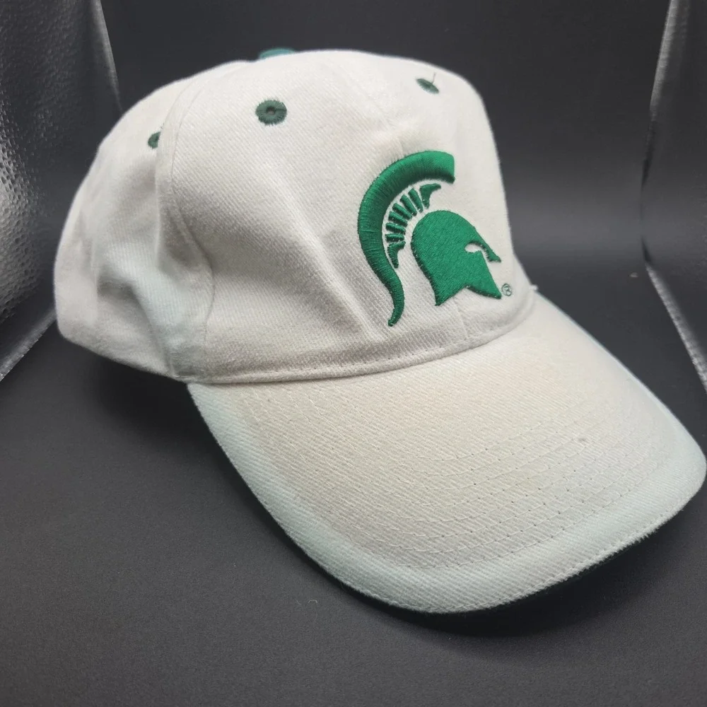 Donegal Bay Michigan State Spartans NCAA Baseball Hat Adult White Green Vintage